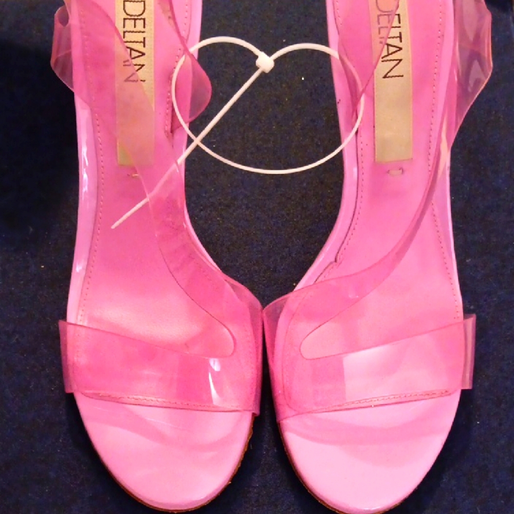 Deltan Pink and Clear Women's Heels